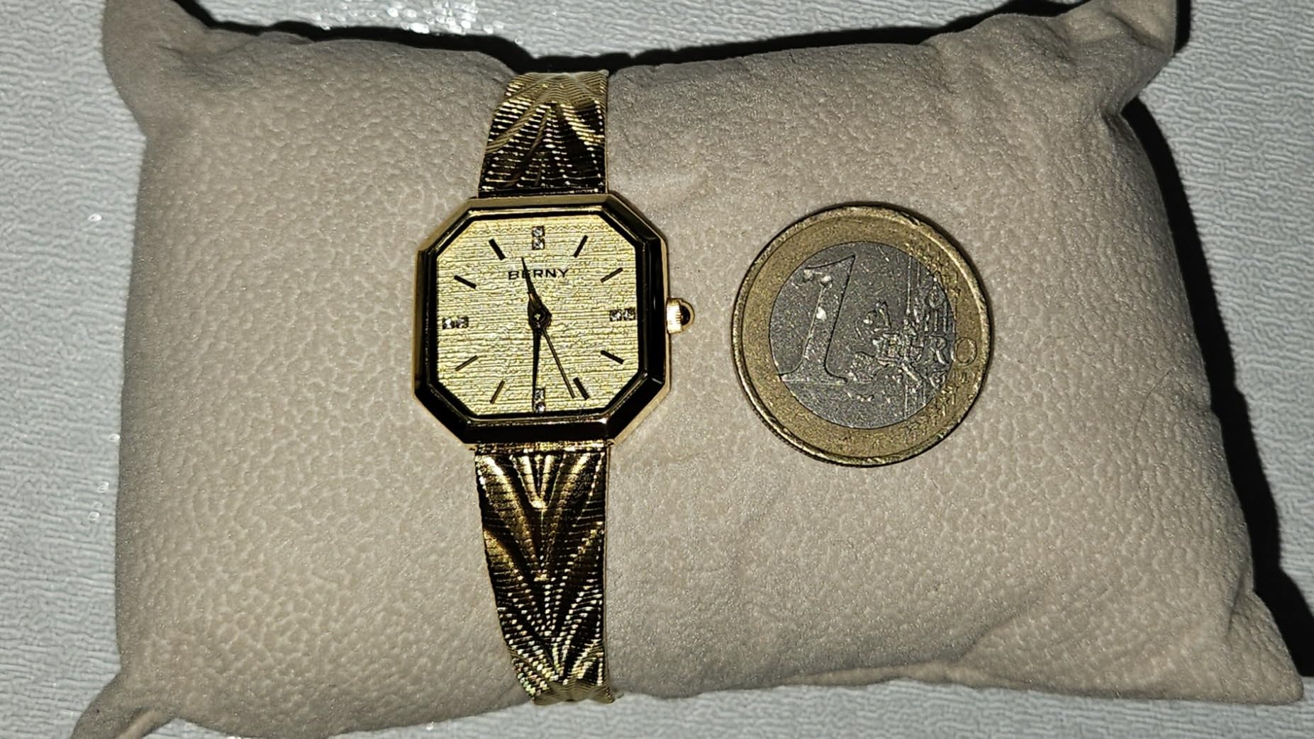 Berny Orologio Donna Quadrato Quarzo Verde Bracciale