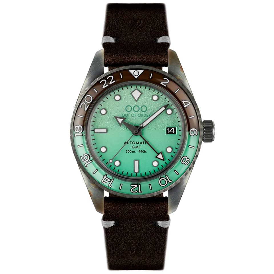 Out Of Order After 8 Orologio Automatico GMT 40mm Verde