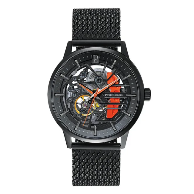 Pierre Lannier Paddock Orologio Automatico Nero 43 mm Scheletrato