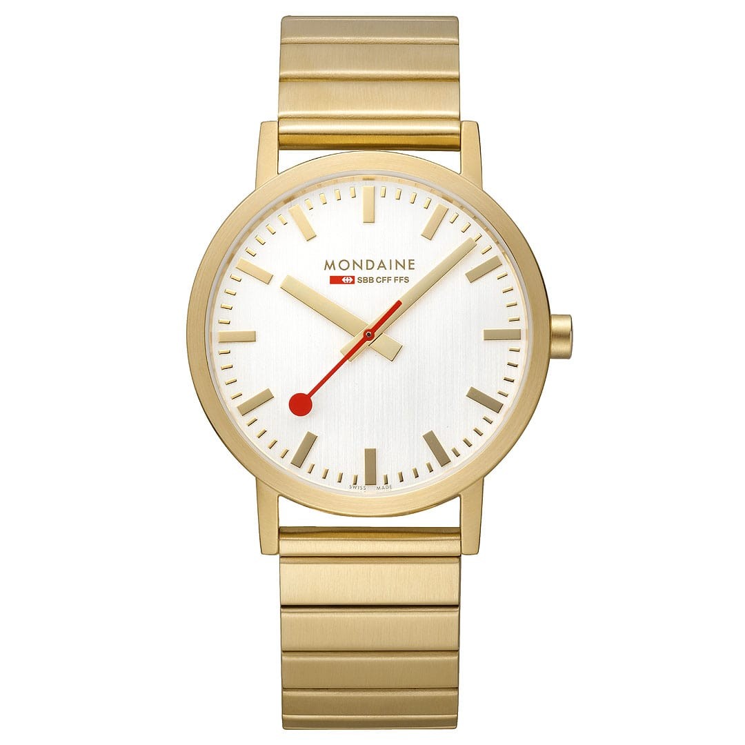 Mondaine Classic Oro Orologio 40 mm Acciaio Gold