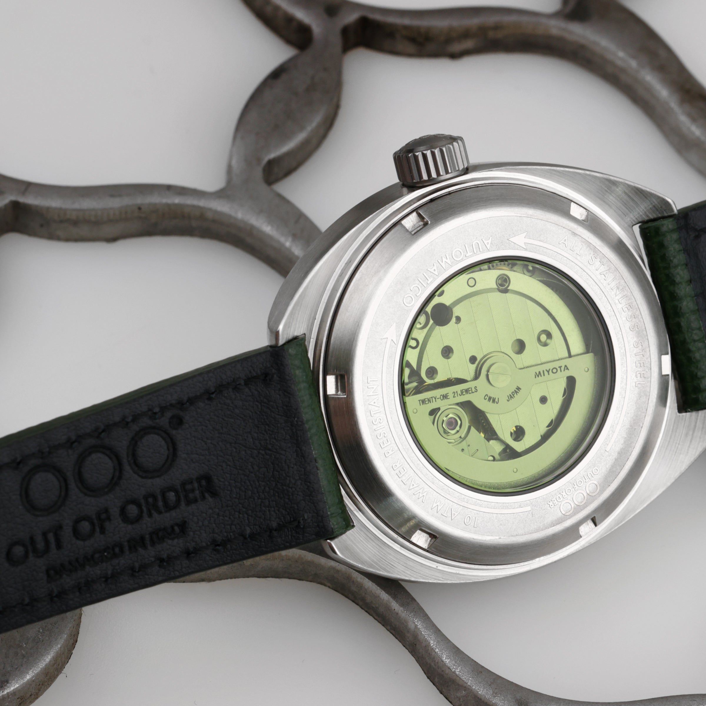 Out Of Order Torpedine Jade orologio automatico verde 42 mm