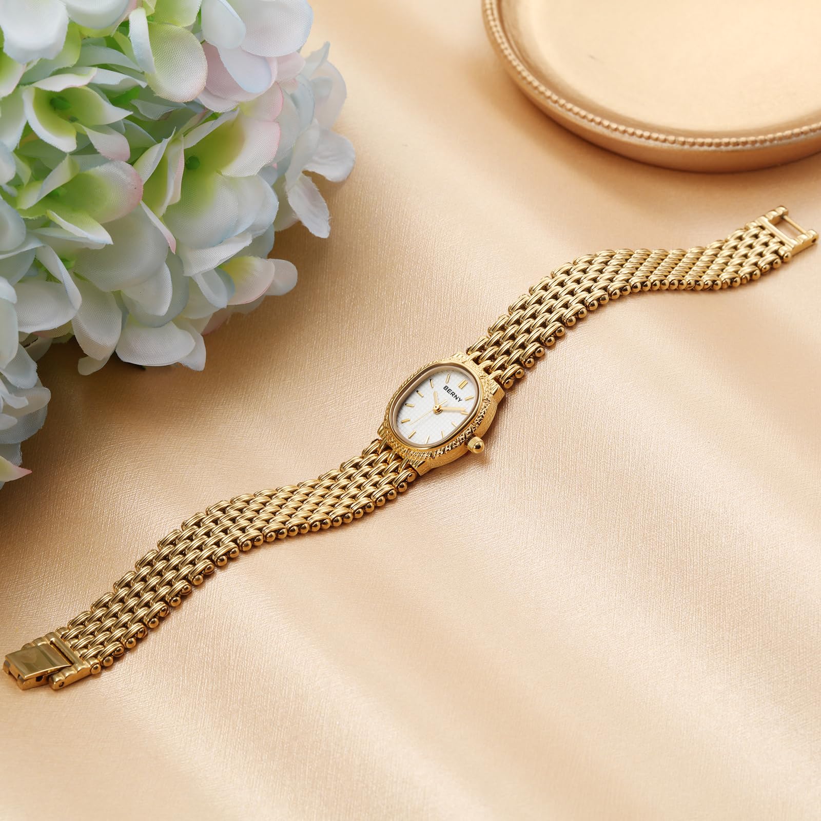Berny Gold orologio donna bianco quarzo piccolo