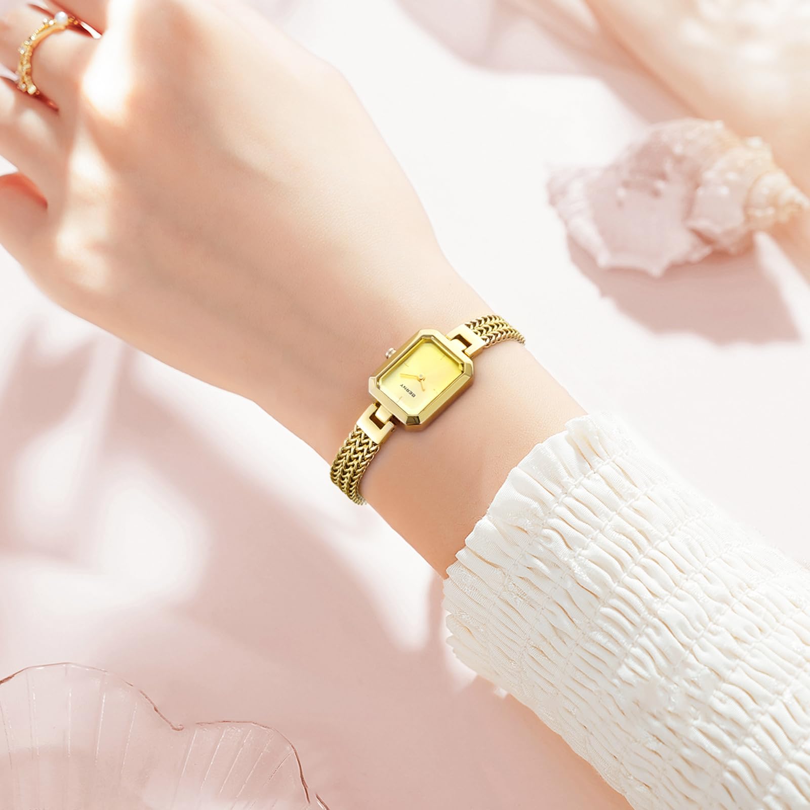 Berny Easy Resize Orologio Donna Oro Acciaio Quadro