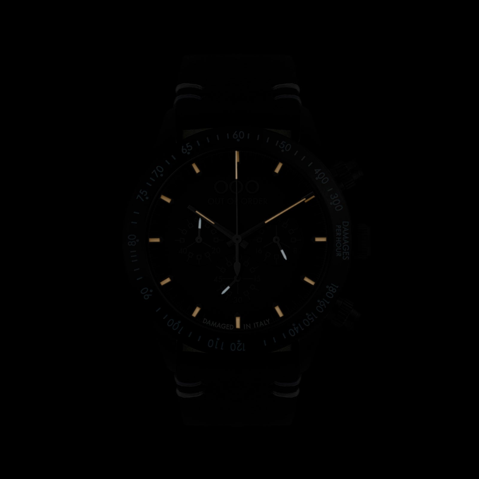 Out Of Order Cielo V cronografo 42 mm nero vegan