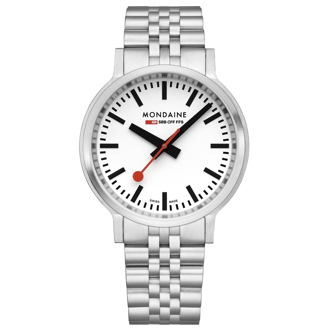 Mondaine Stop2go Backlight 41mm orologio acciaio