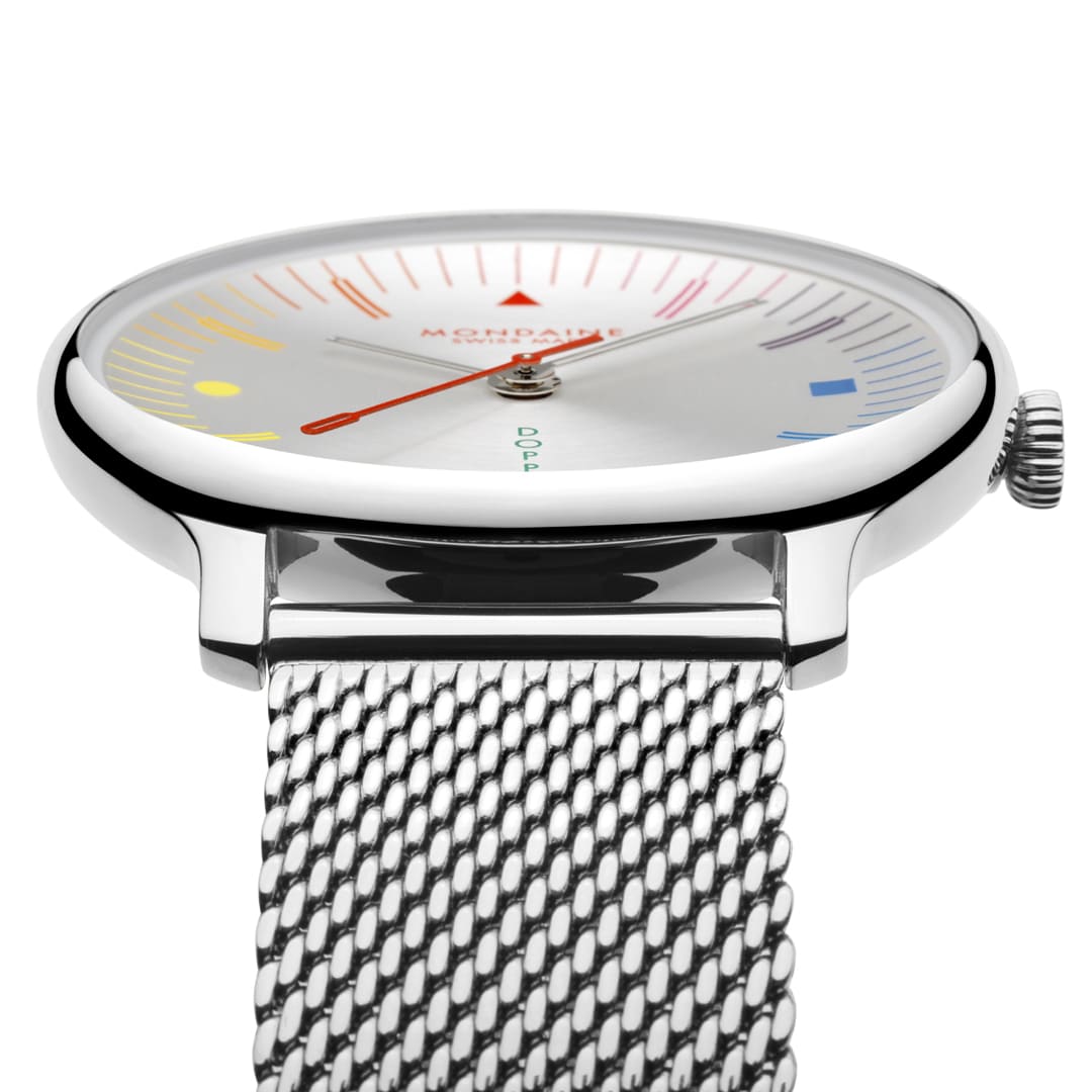 Mondaine Doppio Bauhaus Inspired 33 mm Orologio Quarzo
