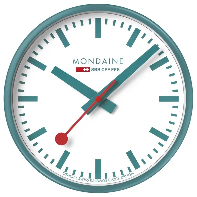 Mondaine orologio da parete 25 cm Transformative Teal