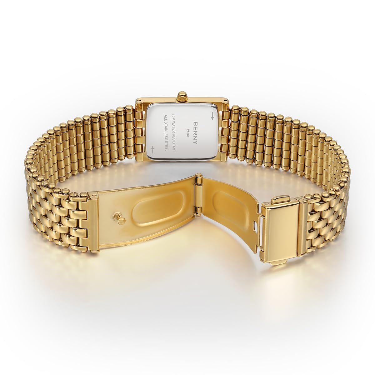 Berny Gold Orologio Donna Rosso Rettangolare