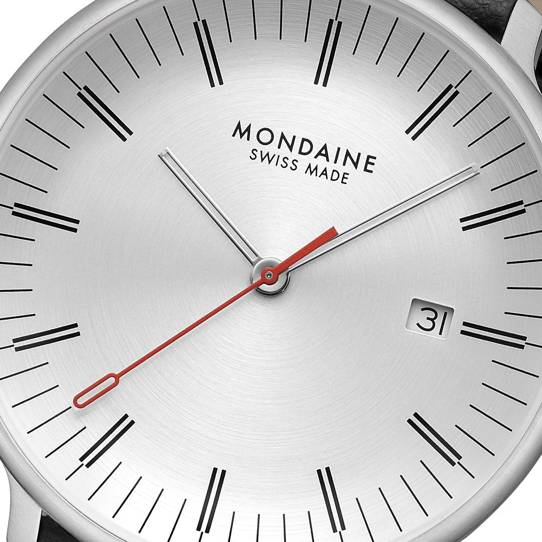 Mondaine Doppio Silver Orologio 41 mm Argento