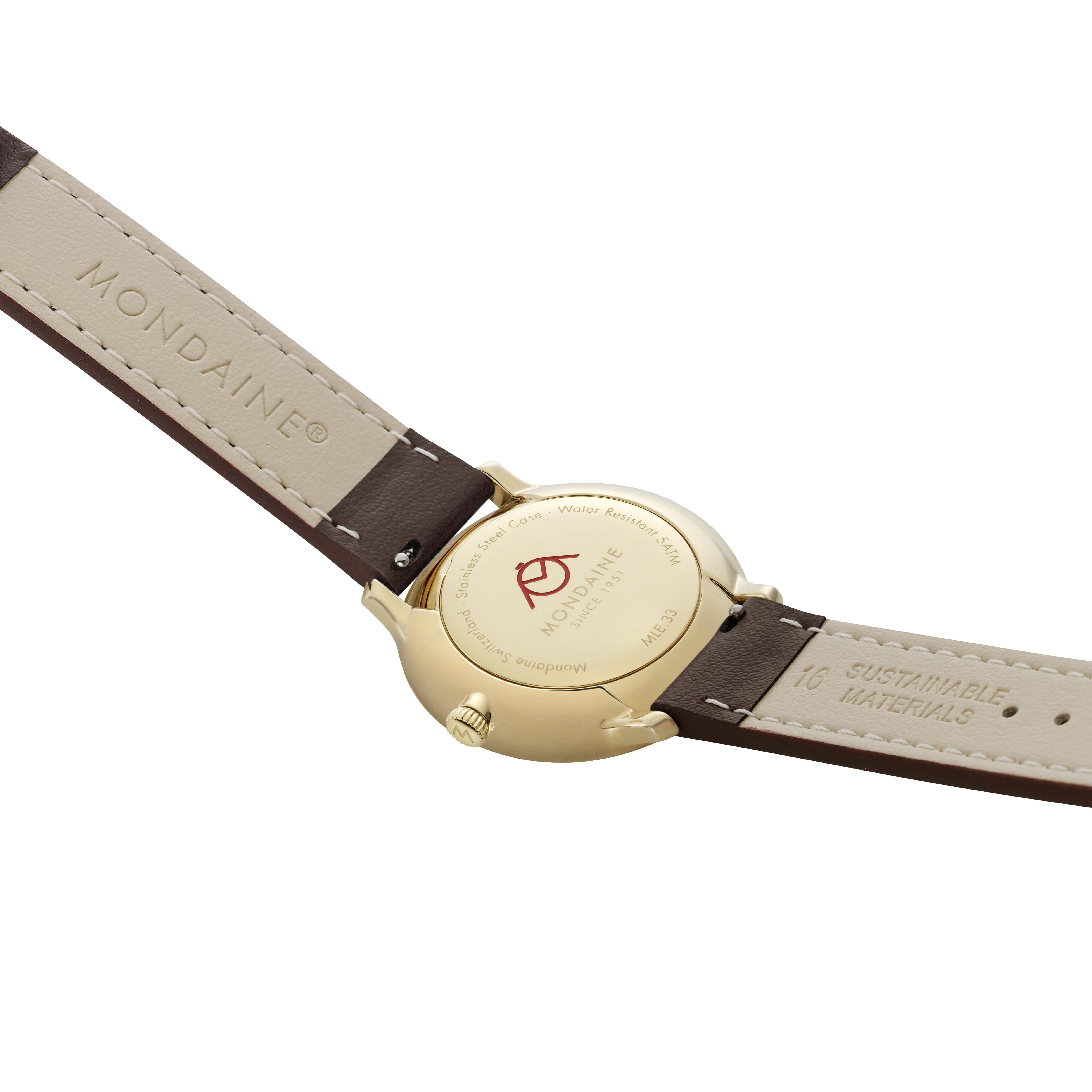 Mondaine Doppio Oro MLE.33110.LGV orologio 33mm