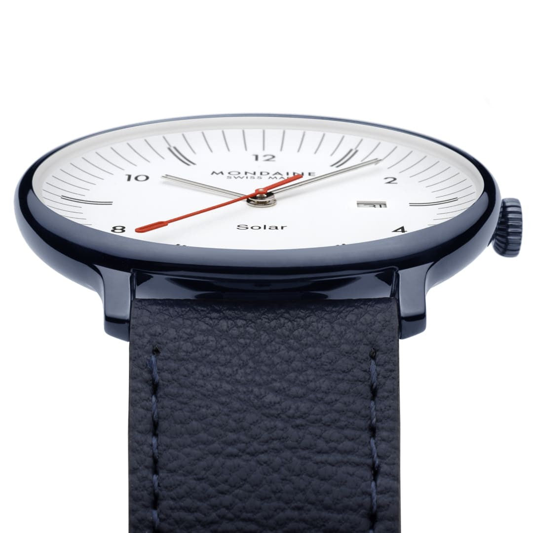 Mondaine Doppio Solar Blu 41 mm datario zaffiro