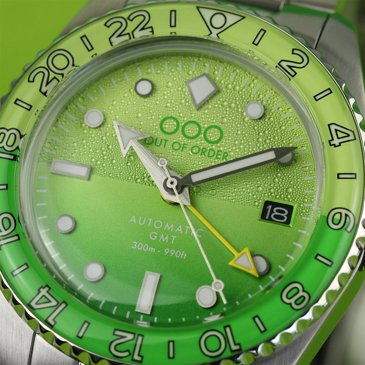 Out Of Order Shaker Midori orologio GMT 40 mm verde