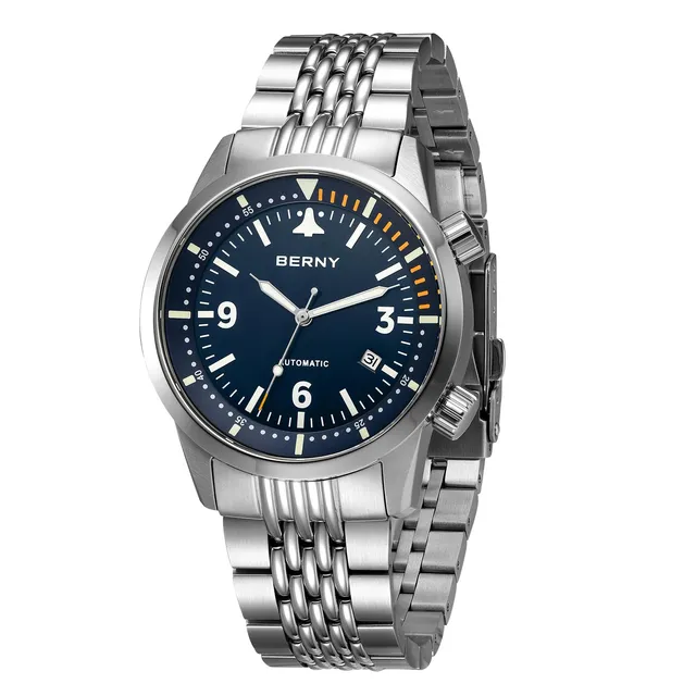 Berny Aviation ST1612 orologio automatico blu