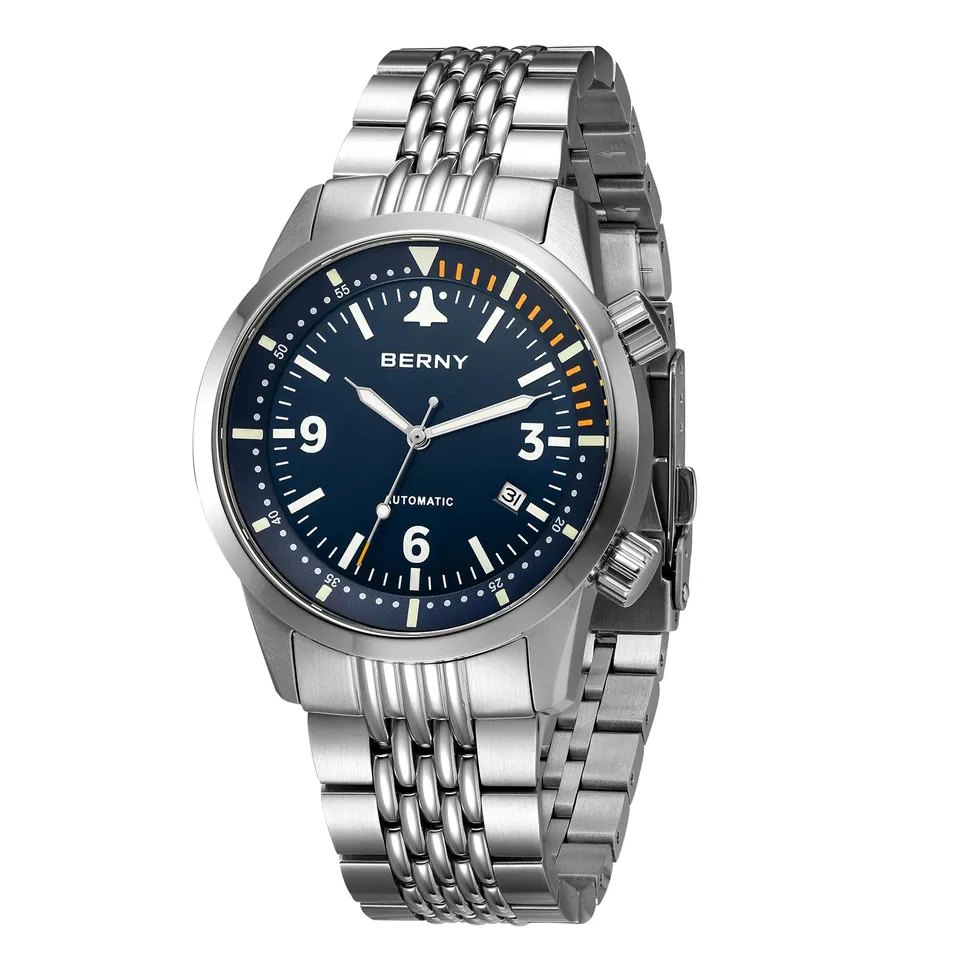 Berny Aviation ST1612 orologio automatico blu