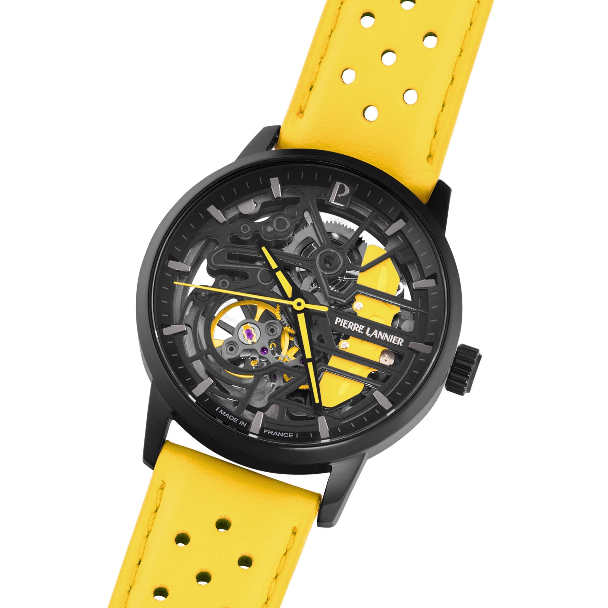 Pierre Lannier Paddock 145G849 orologio automatico giallo