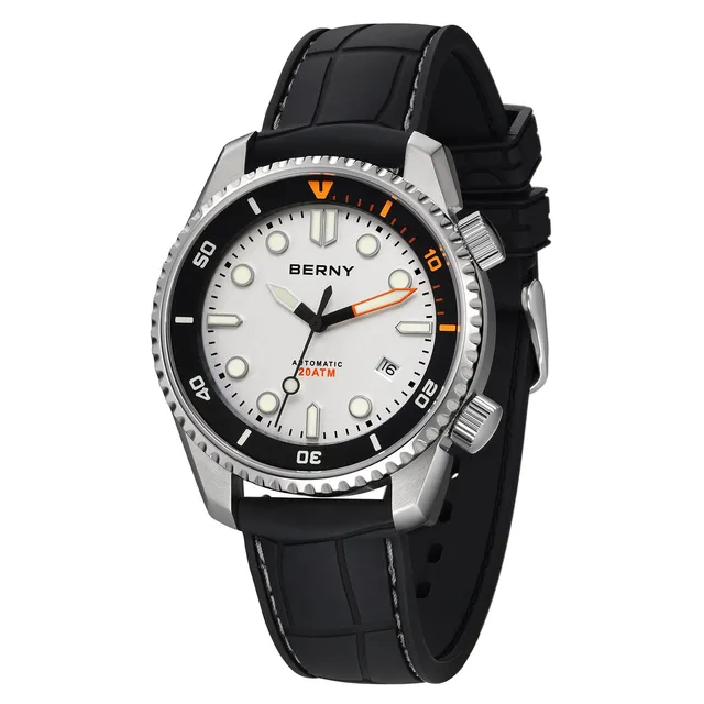 Berny Diver Miyota 8215 orologio automatico bianco