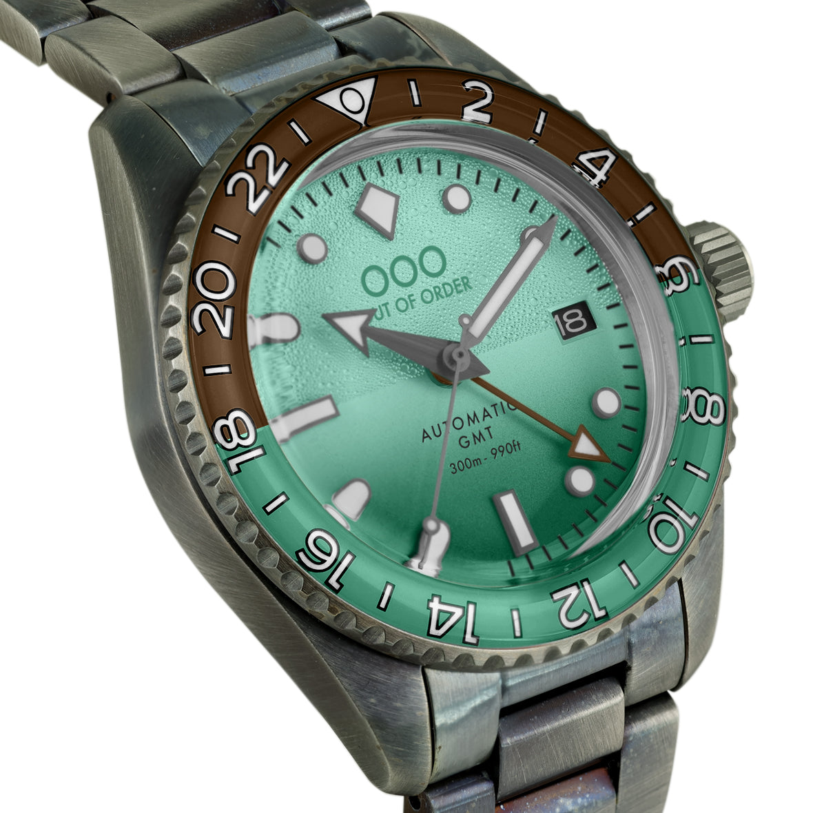 Out Of Order Shaker After 8 orologio GMT automatico verde 40 mm