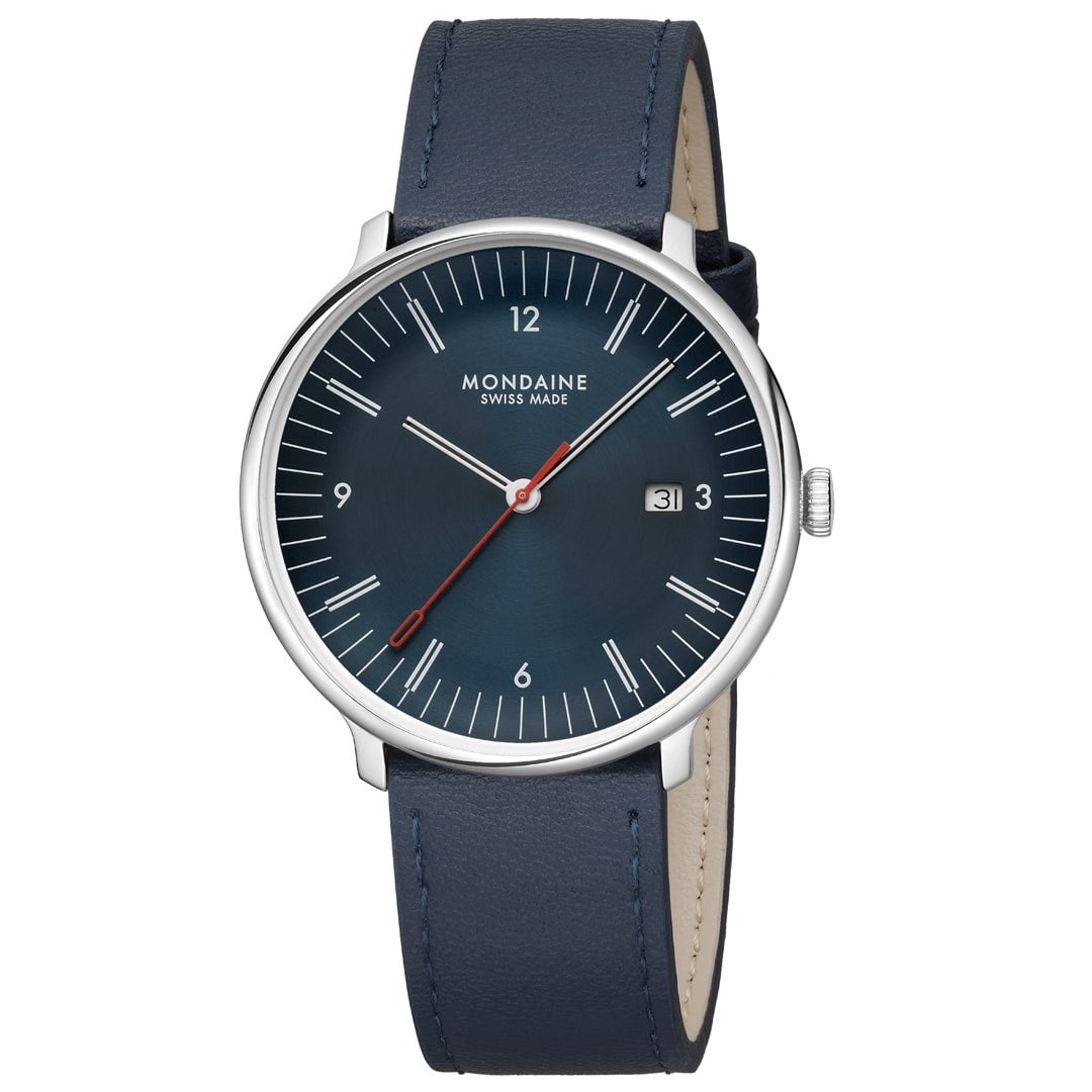 Mondaine Doppio Blu orologio 41 mm 2 cinturini