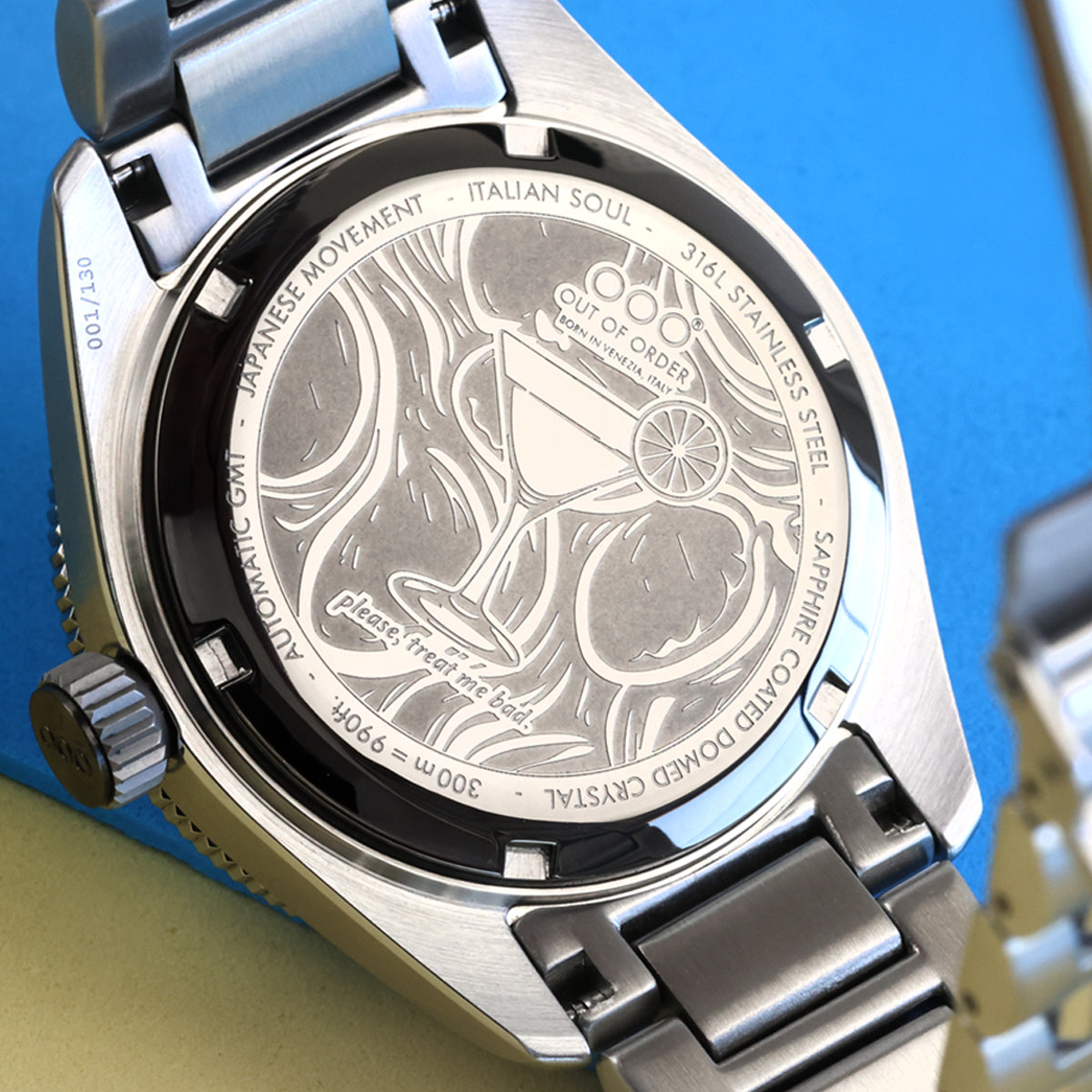 Out Of Order Angelo Azzurro orologio GMT blu 40 mm
