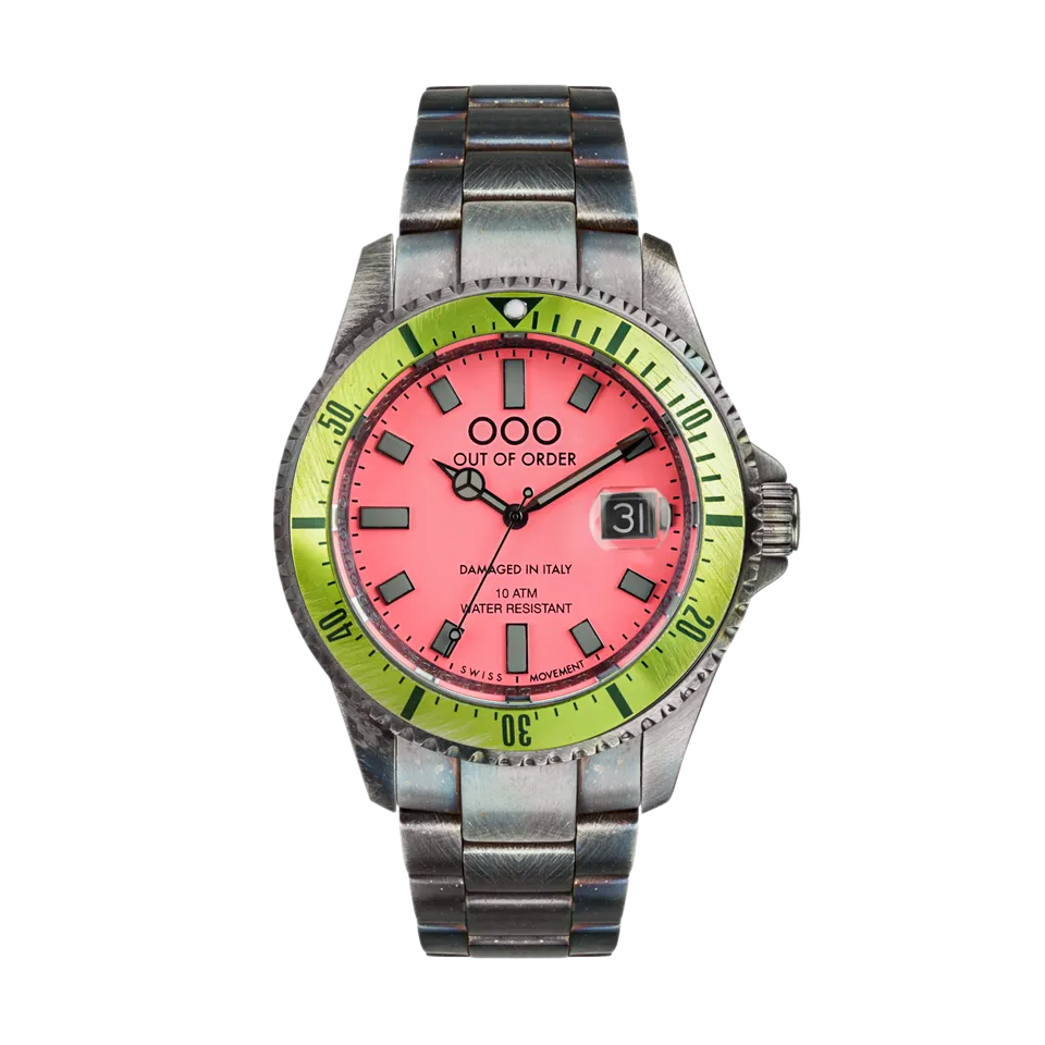 Out Of Order Casanova Anguria orologio quarzo rosa 44 mm