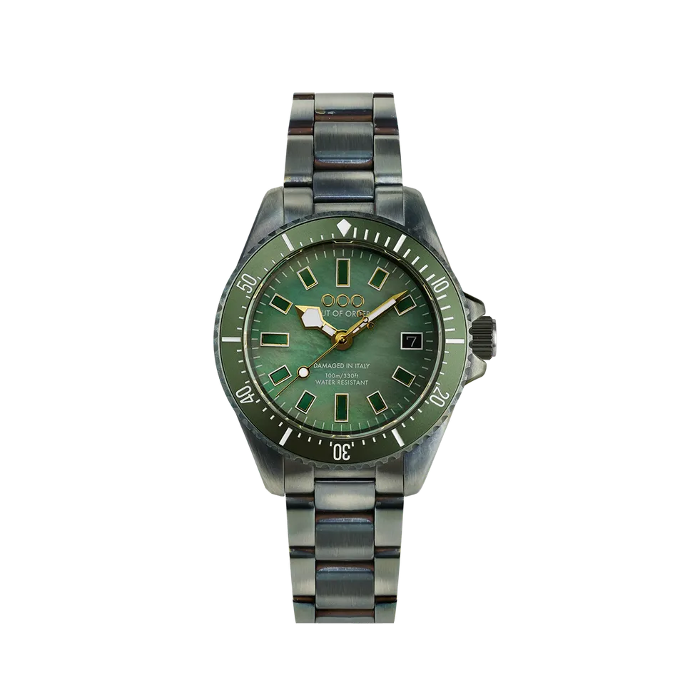 Out Of Order Casanova MOP Green orologio quarzo 38mm madreperla