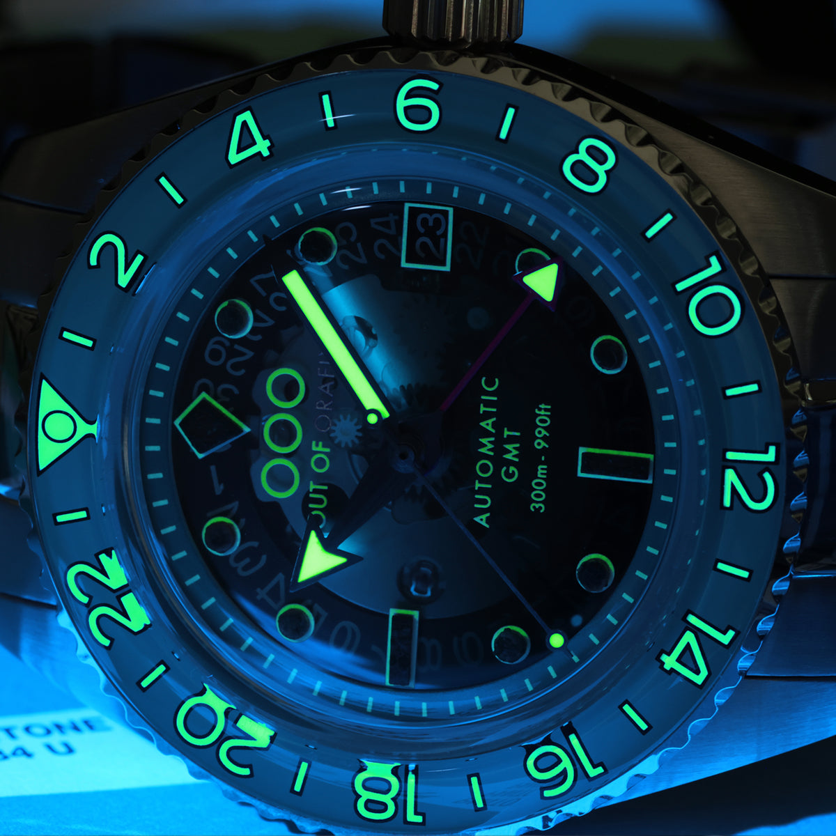Out Of Order Orafix Blue Lagoon orologio GMT automatico