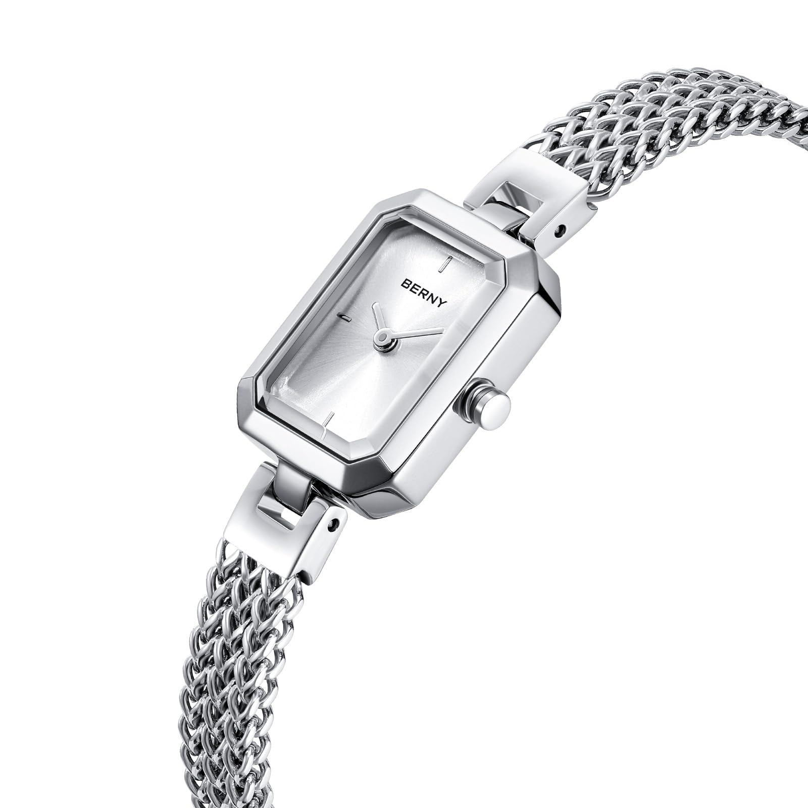 Berny Orologio Donna Rettangolare Mini Quarzo Acciaio 3ATM