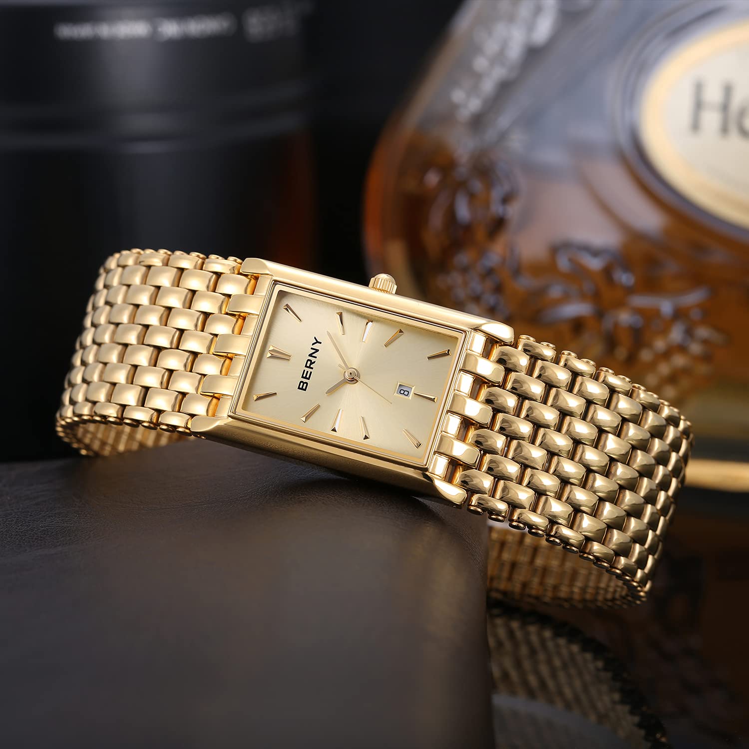 Berny 2166 M-YE orologio uomo oro quarzo