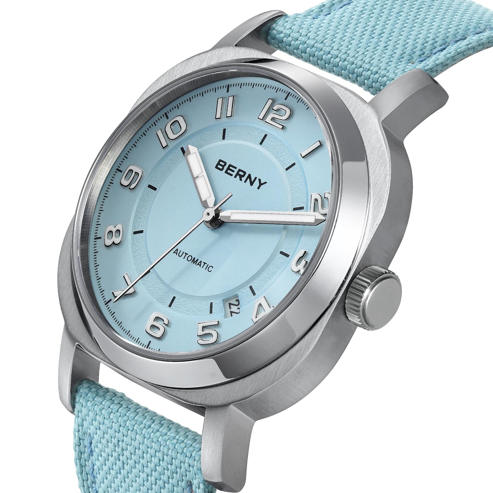 Berny Orologio Donna Azzurro Automatico Acciaio