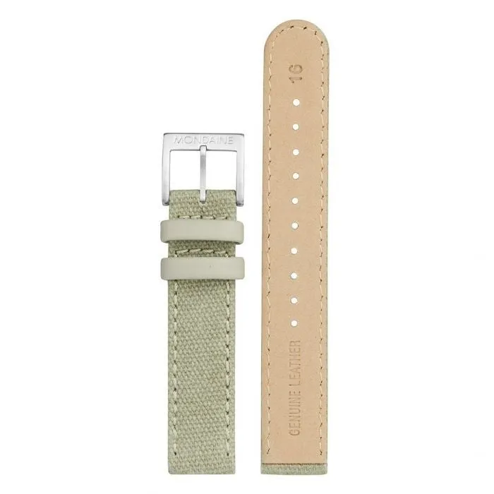 Mondaine Cinturino Tela Kaki Classic 16 mm Tessuto