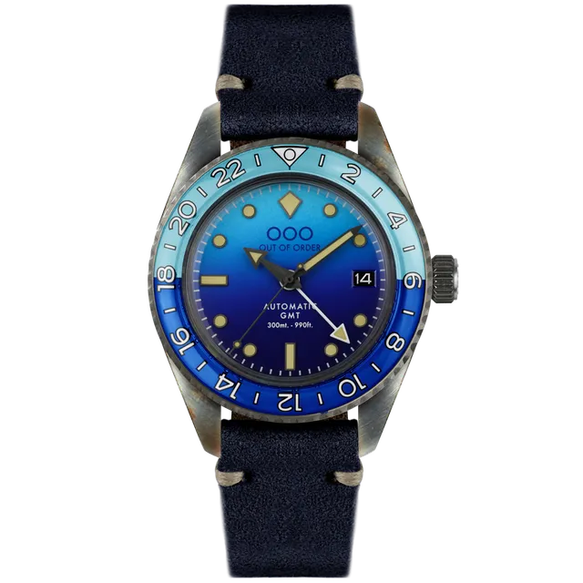 Out of Order Shaker Bomba Blu Automatic GMT orologio blu 40 mm