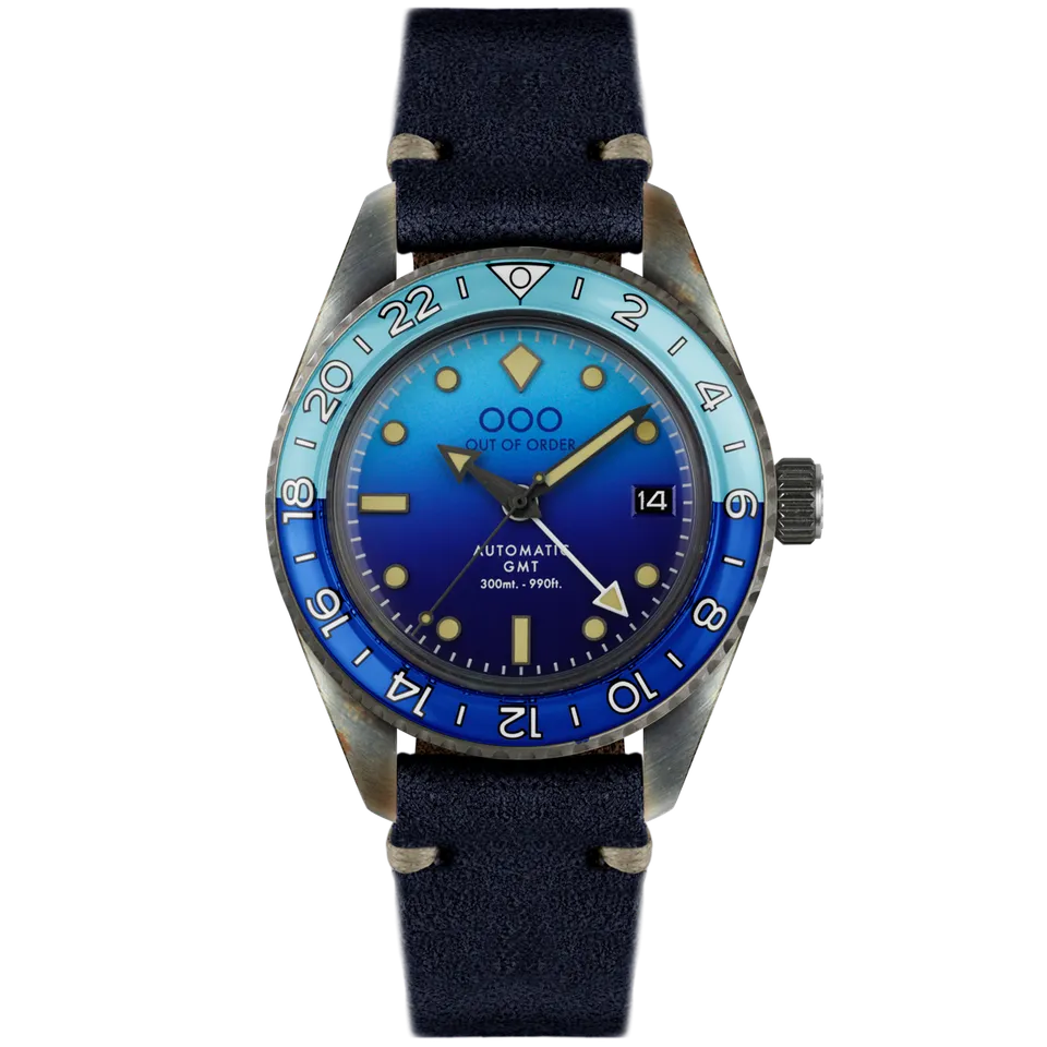 Out of Order Shaker Bomba Blu Automatic GMT orologio blu 40 mm
