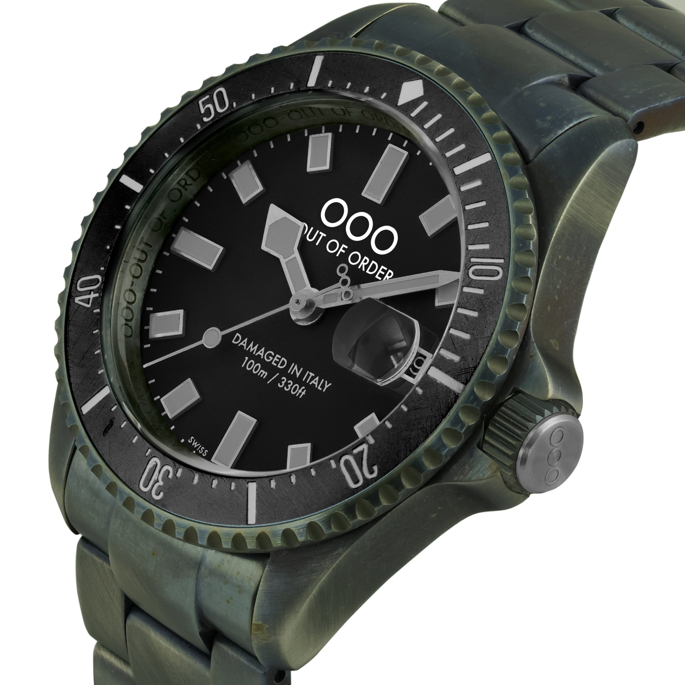 Out of Order Black Casanova Ultra Distressed orologio nero 44 mm