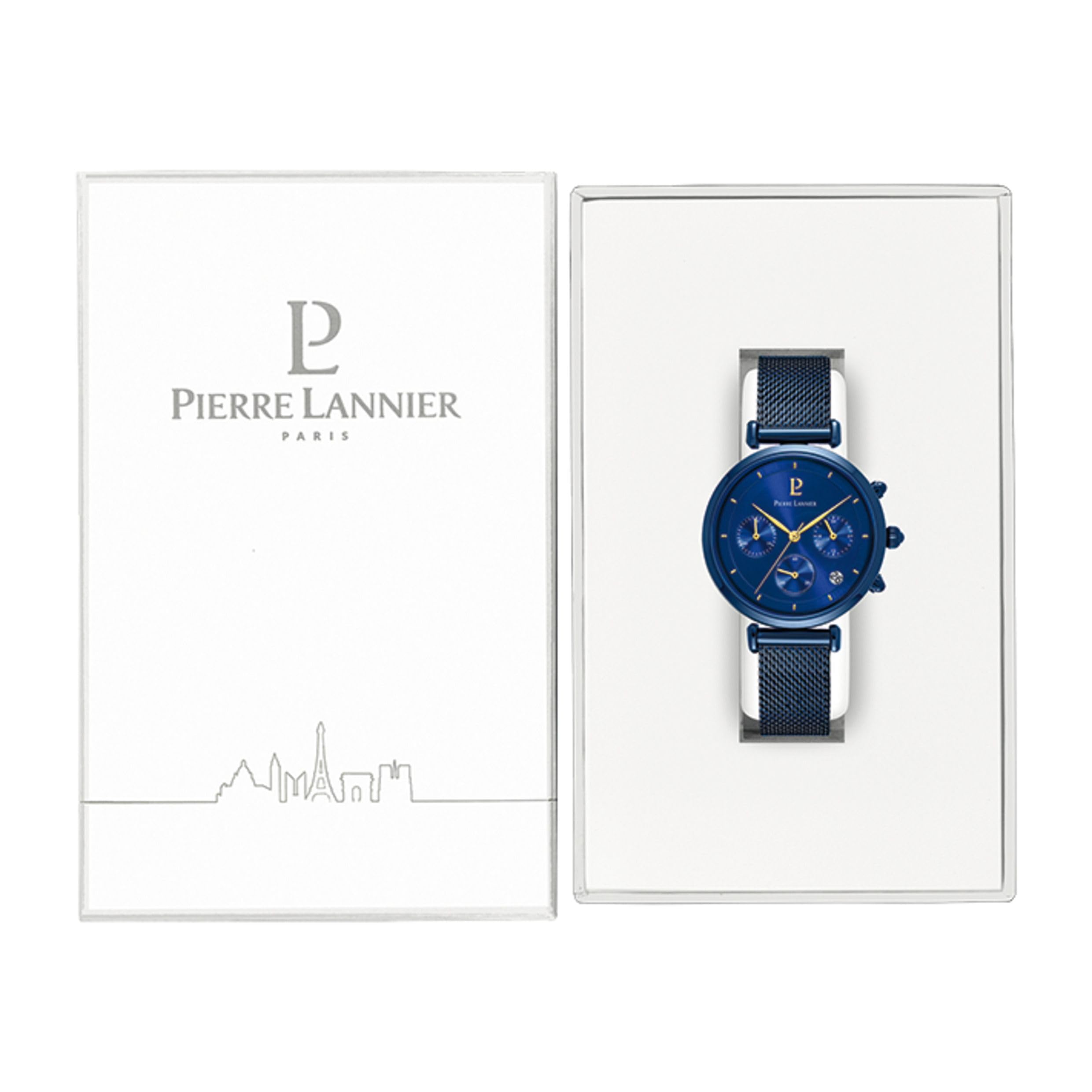 Pierre Lannier Lutecia Cronografo Orologio Blu 35 mm Quarzo