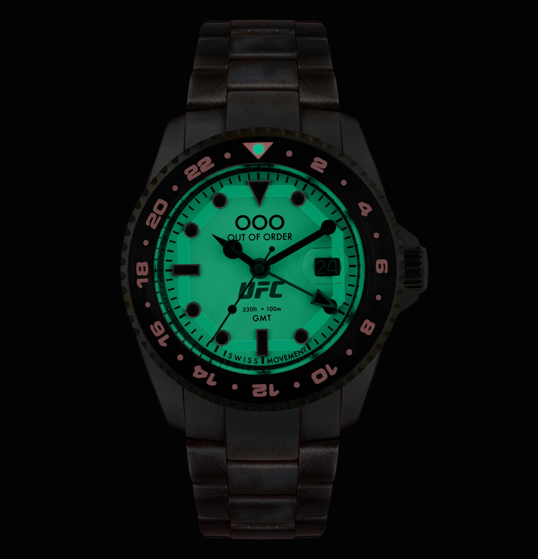Out Of Order UFC Las Vegas orologio bianco 44 mm GMT