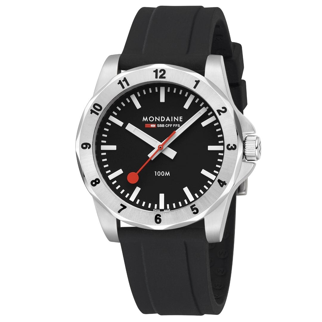 Mondaine Numeri orologio 42 mm nero silicone