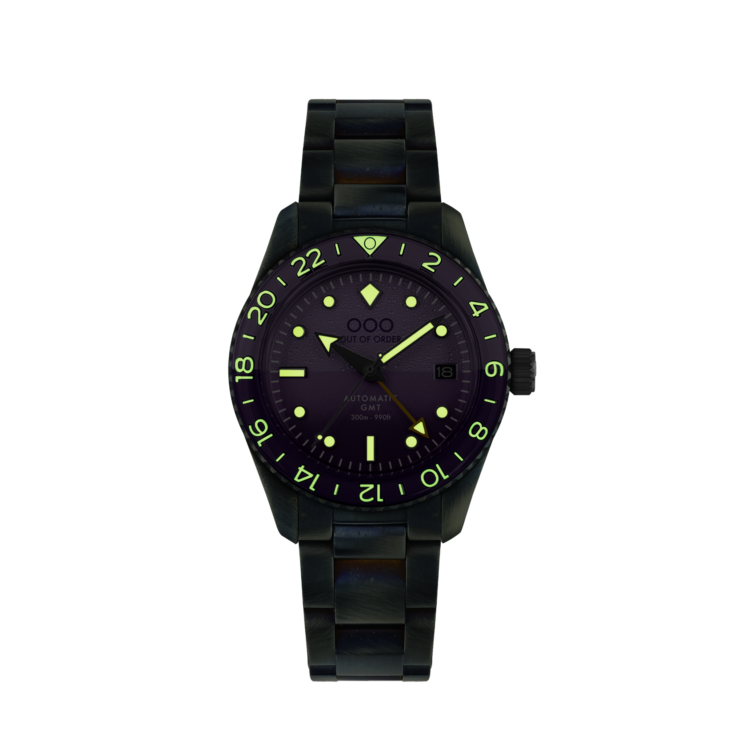 Out Of Order Shaker Dark Violet orologio GMT 40 mm viola