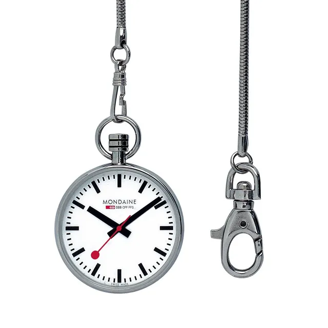 Mondaine Pocket Watch Orologio da Tasca 43 mm Acciaio