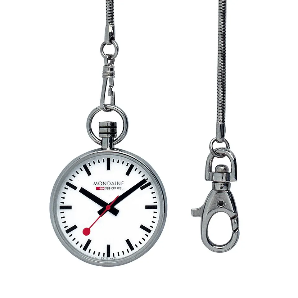 Mondaine Pocket Watch Orologio da Tasca 43 mm Acciaio