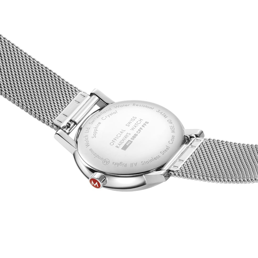 Mondaine evo2 Orologio Acciaio 40 mm Milanese Quarzo