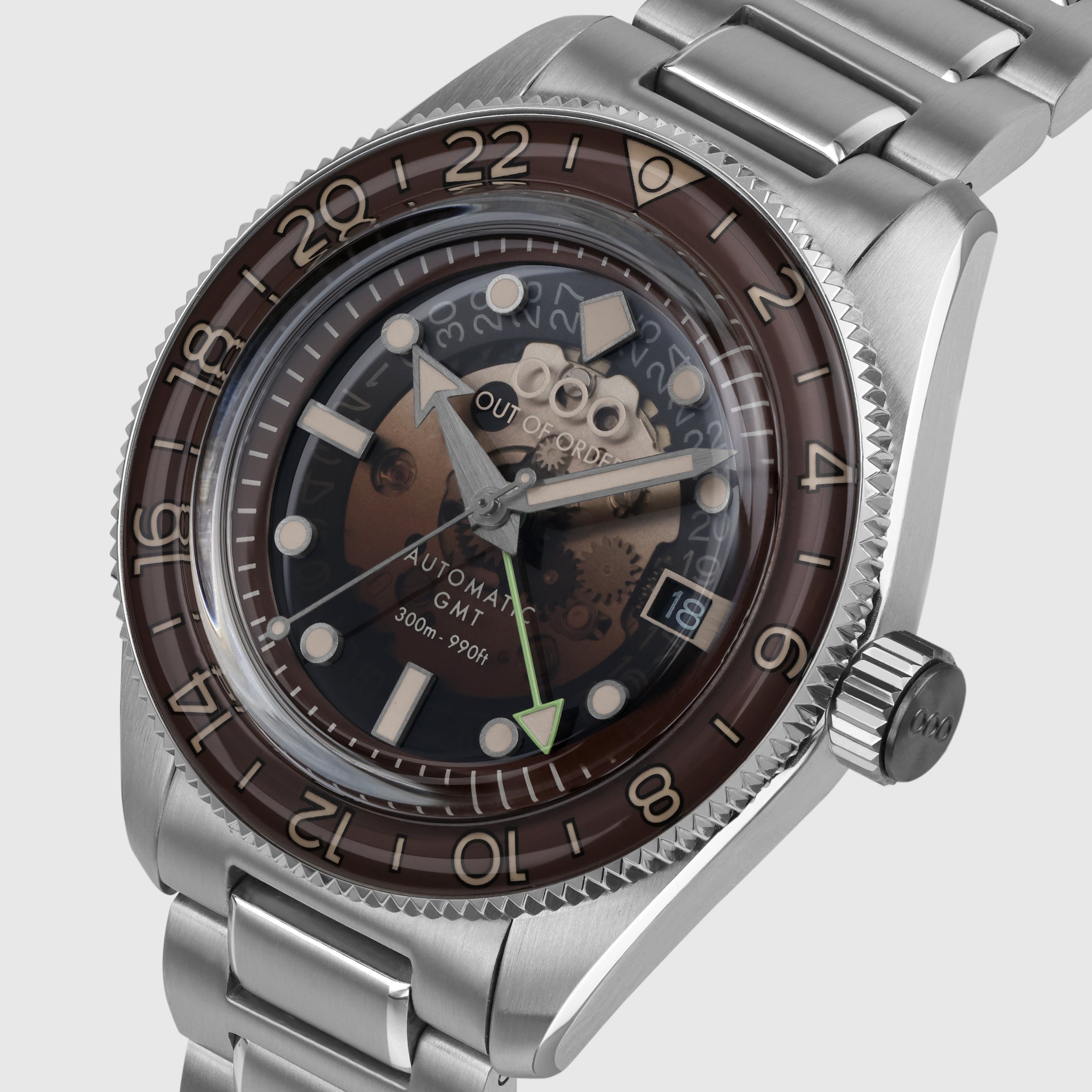 Out Of Order Shaker Cuba Libre GMT orologio 40 mm marrone