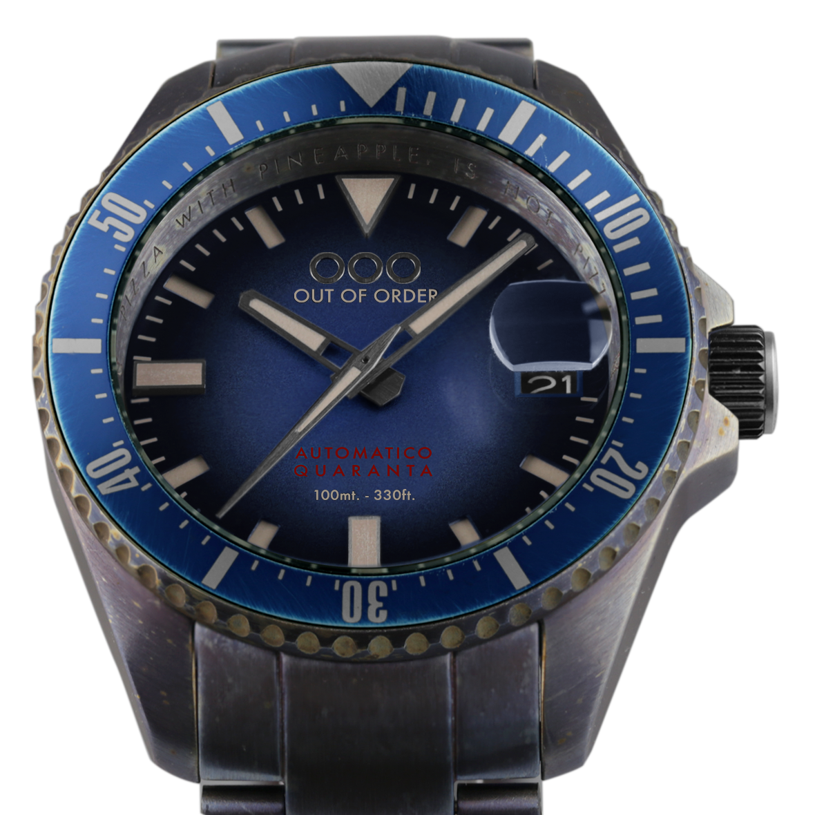 Out Of Order Quaranta Orologio Automatico 40mm Blu