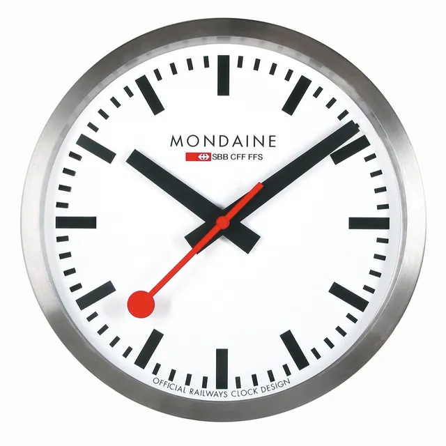 Mondaine Orologio da Parete Argento 25 cm Silenzioso
