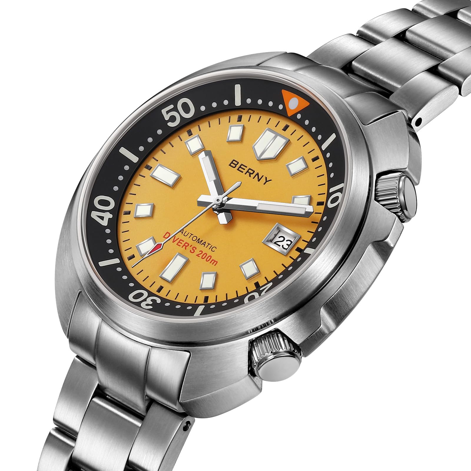 Berny Diver Orologio Uomo Automatico Giallo Full Acciaio