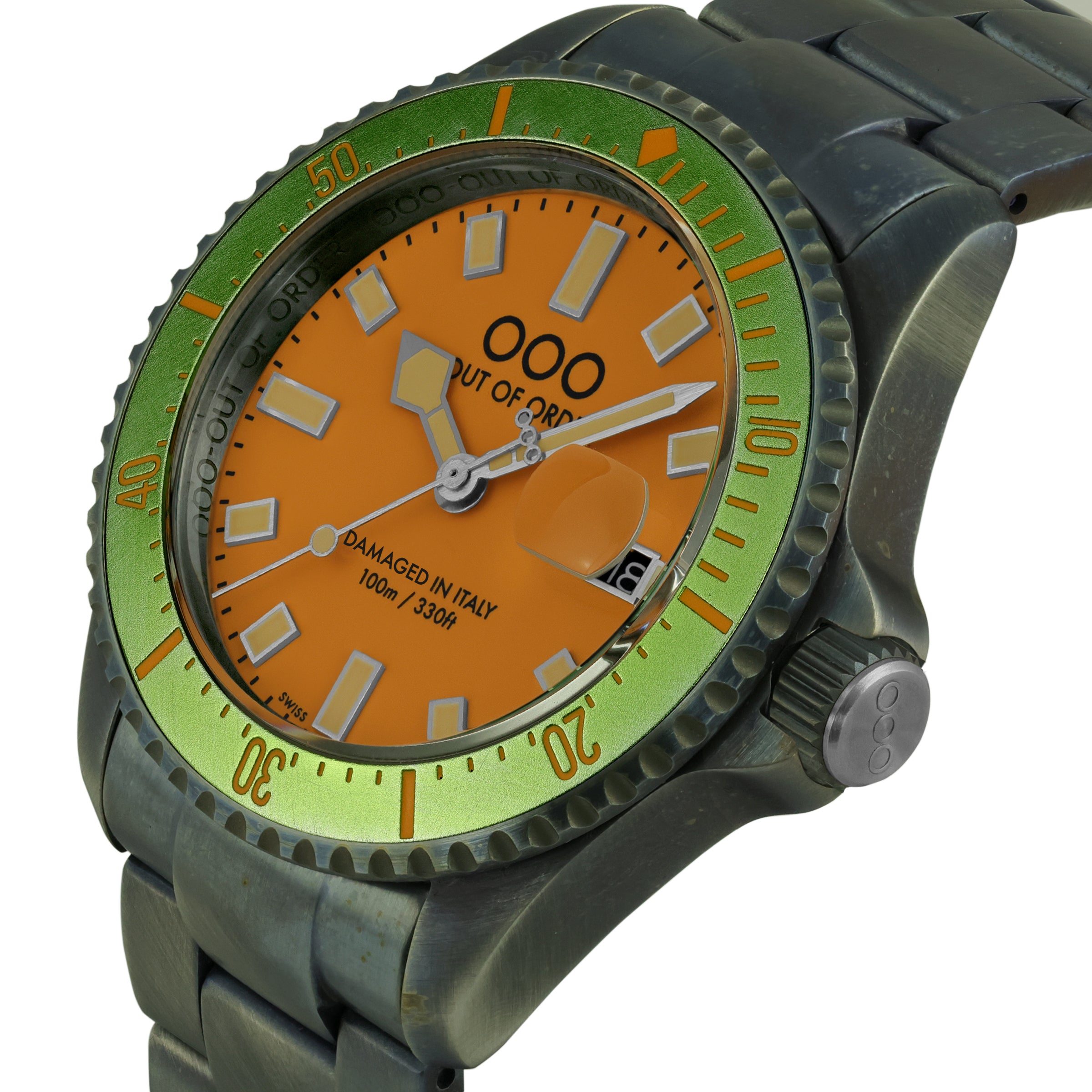 Out Of Order Melone Casanova Orologio Quarzo 44 Mm Full Lume