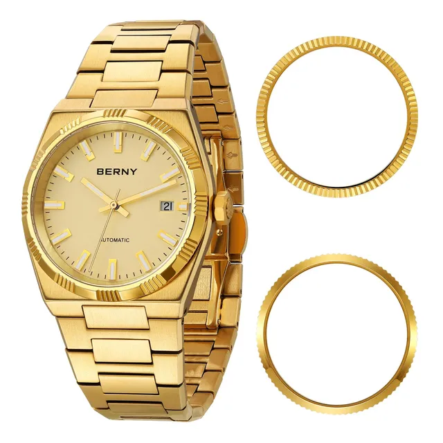 Berny AM053VM orologio automatico uomo oro 5ATM