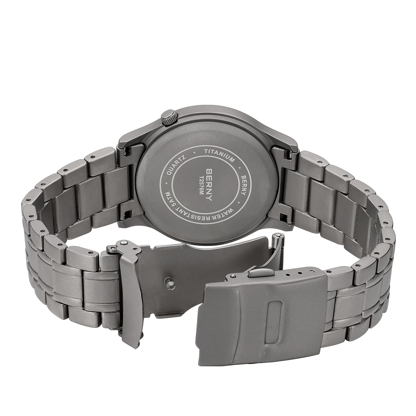 Berny Titanium Orologio Uomo Quarzo Blu Zaffiro 5ATM