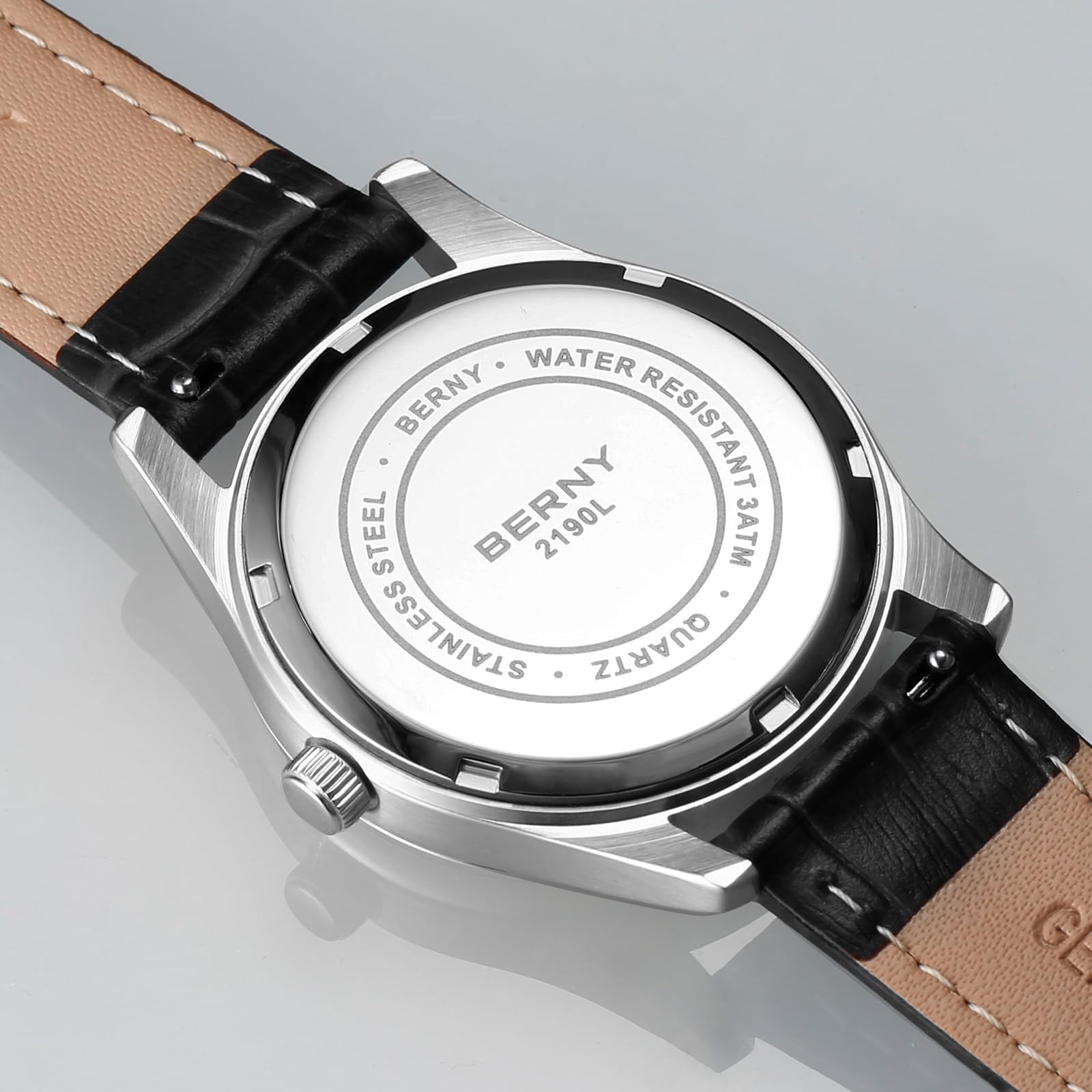 Berny orologio donna multifunzione pelle bianco fasi lunari