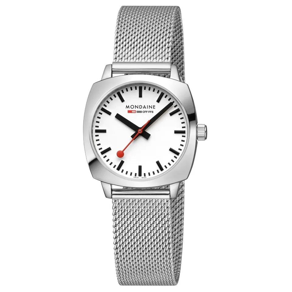 Mondaine Petite Cushion 31 mm Orologio Acciaio