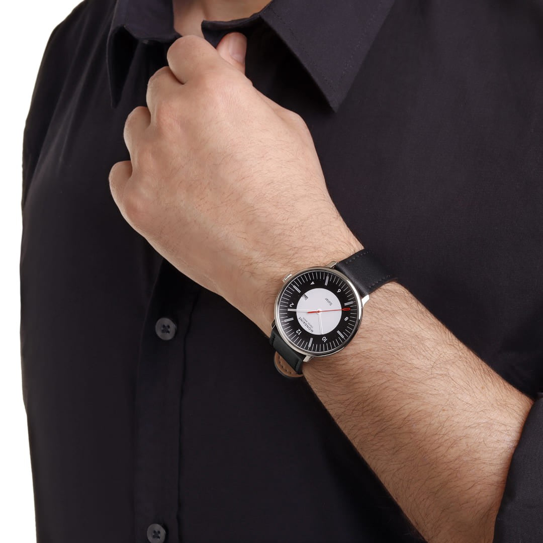 Mondaine Doppio Solar Nero 41mm orologio solare